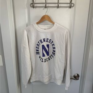 Northwestern Wildcats White and Purple Sweatshirt